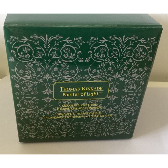 Thomas Kinkade Holiday Ornament "Moonlit Sleigh Ride" 2004 Painter of Light - Picture 3 of 8